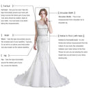 Newest Wedding Dress Mermaid Deep Sweetheart Neckline  illusion Back Customized Vestidos De Novias