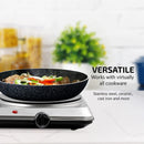 Ovente Electric Double Infrared Burner 7.5 Inch Ceramic Glass Hot Plates Cooktop. 1500W Portable Countertop Stove