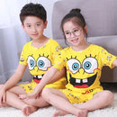 New Listing Children Clothing Summer Children Boys Girls Kids Clothing Sets Cartoon Suit Sleepwear Short Sleeve Cartoon Kid