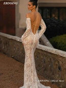 Newest Wedding Dress Mermaid Deep Sweetheart Neckline  illusion Back Customized Vestidos De Novias