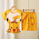 New Summer Cartoon Boys' Short Sleeved Girls' Pajamas Home Wear Outerwear Sleepwear for Sleeping Set Child Boy