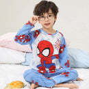 New Children's Pajamas Long Sleeved Girls' Spring and Autumn Fashion Thin Style Boys' Babies Spiderman Loungewear Christmas Robe