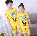 New Listing Children Clothing Summer Children Boys Girls Kids Clothing Sets Cartoon Suit Sleepwear Short Sleeve Cartoon Kid