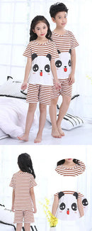 New Listing Children Clothing Summer Children Boys Girls Kids Clothing Sets Cartoon Suit Sleepwear Short Sleeve Cartoon Kid