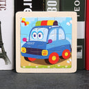 11X11CM Kids Wooden Puzzle Cartoon Animal Traffic Tangram Wood Puzzle Toys Educational Jigsaw Toys for Children GiftS