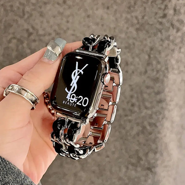 Luxurious & Elegant Apple Watch Double Chain Strap