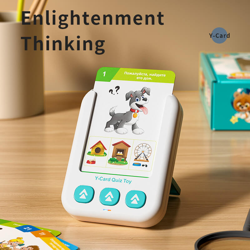 Multilingual Smart Learning Card Machine: Arabic, English, Russian, Chinese, and Spanish Educational Toy for Children