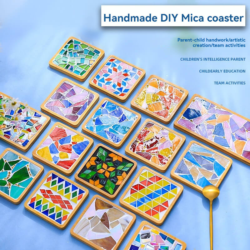 Creative Bamboo Mosaic DIY Coaster Craft Kit