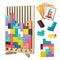 Intelligence Jigsaw Brain Toy, Colorful Geometric Blocks Tetris Gift for 3 4 5 6 Years Kids