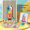 Intelligence Jigsaw Brain Toy, Colorful Geometric Blocks Tetris Gift for 3 4 5 6 Years Kids