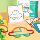 Children's early education educational wooden creative building blocks