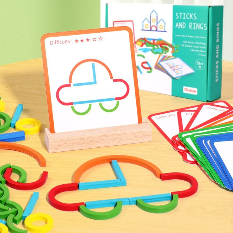 Children's early education educational wooden creative building blocks