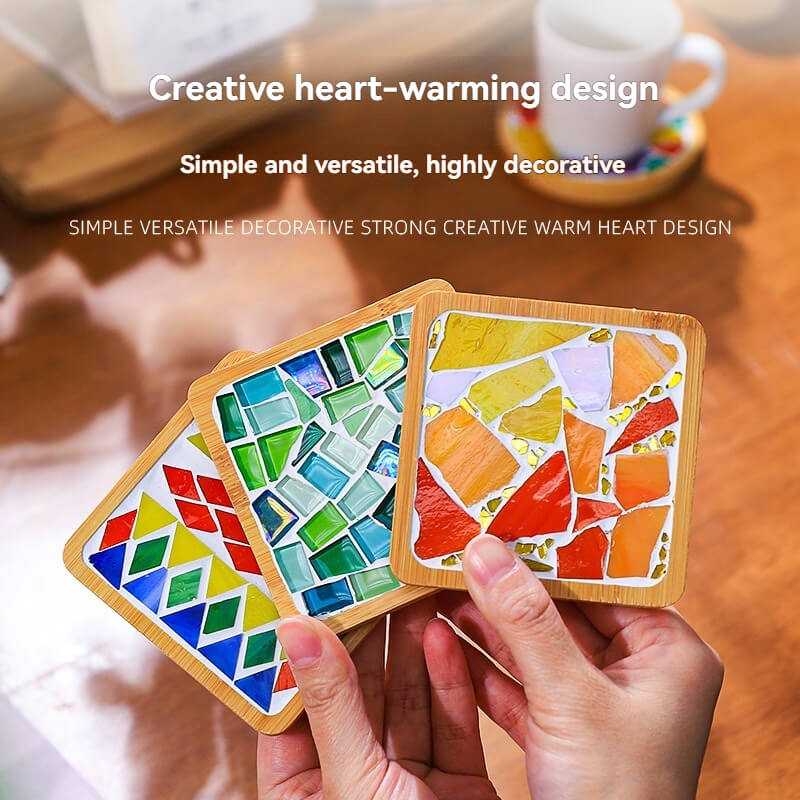 Creative Bamboo Mosaic DIY Coaster Craft Kit