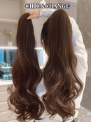 Water ripple grab clip wig ponytail