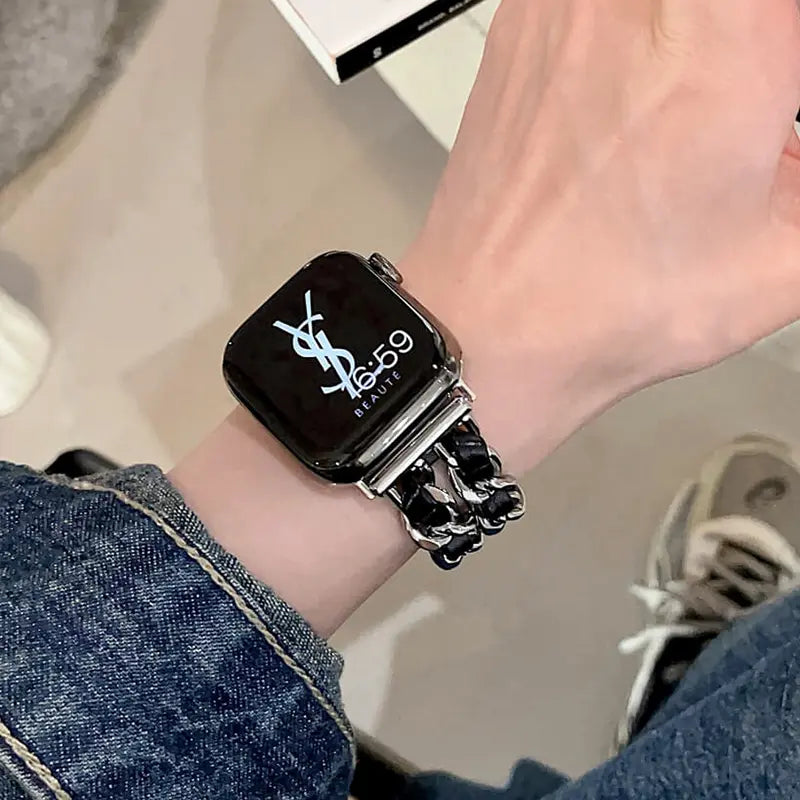 Luxurious & Elegant Apple Watch Double Chain Strap