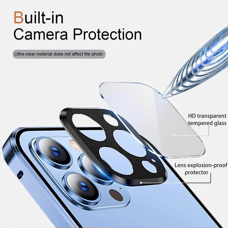 Iphone double-sided magnetic protective case