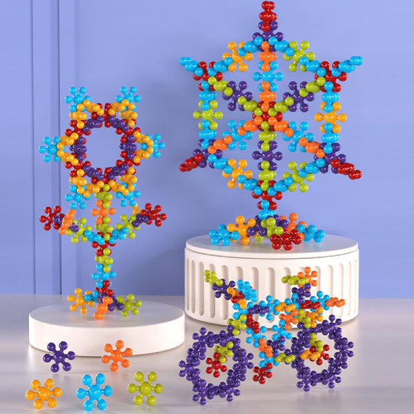 Montessori STEM Building Blocks - DIY Plum Flower Educational Toys for Toddlers 1-3 Years