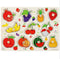30cm Baby Toys Montessori Wooden Puzzle Hand Grab Board Educational Wood Puzzles for Kids Cartoon Animal Vehicle Child Gift