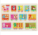 30cm Baby Toys Montessori Wooden Puzzle Hand Grab Board Educational Wood Puzzles for Kids Cartoon Animal Vehicle Child Gift