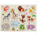 30cm Baby Toys Montessori Wooden Puzzle Hand Grab Board Educational Wood Puzzles for Kids Cartoon Animal Vehicle Child Gift