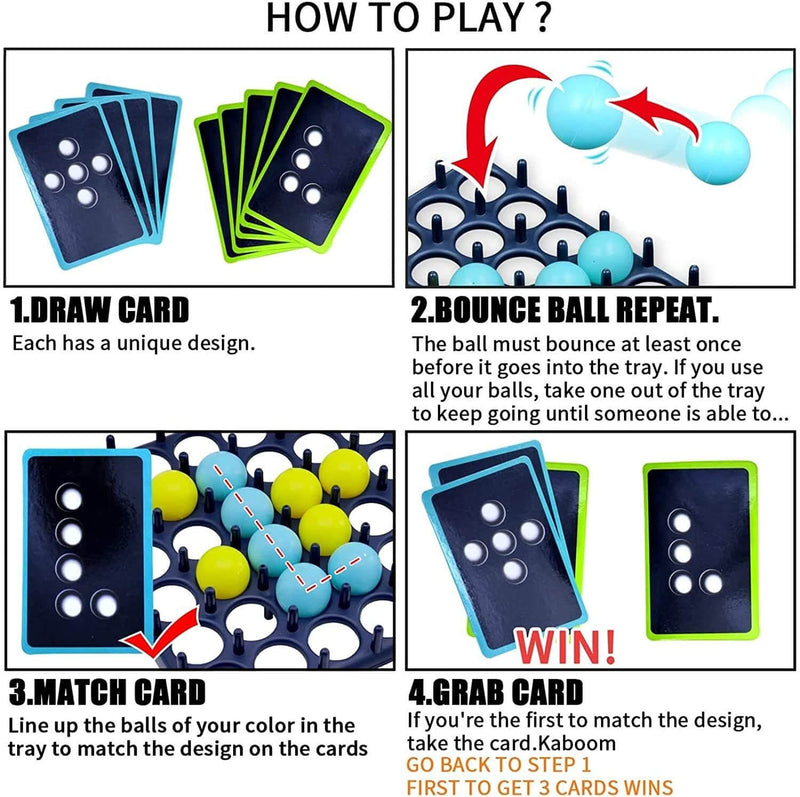 Jump into Fun-Interactive Tabletop Game - Bounce Ball Challenge for Family Gatherings