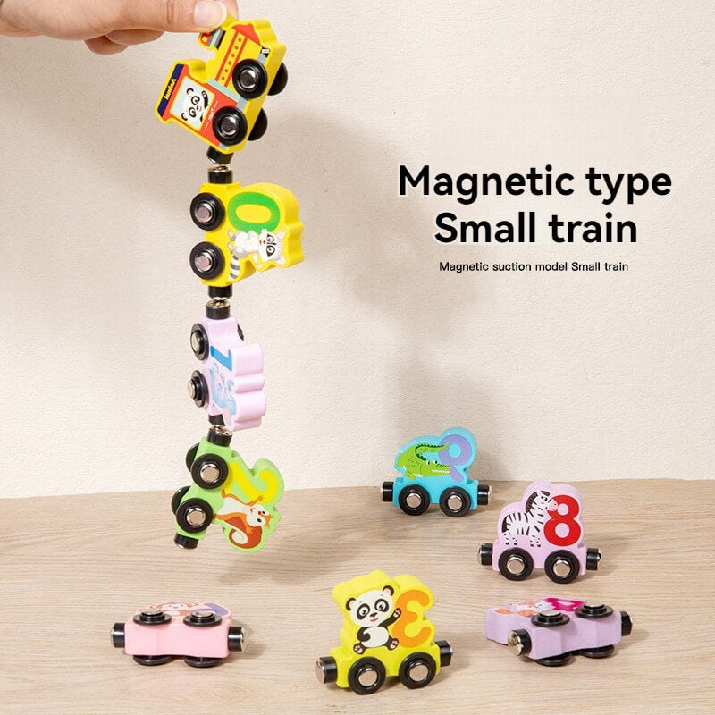 Magnetic Wooden Number Train - Educational Toy for Kids
