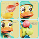 Cute duck rotating water wheel baby bath toy 0-3 years old baby water play artifact
