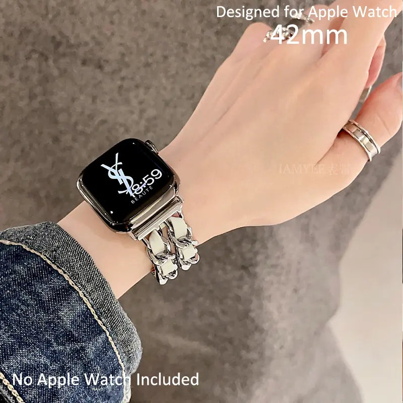 Luxurious & Elegant Apple Watch Double Chain Strap