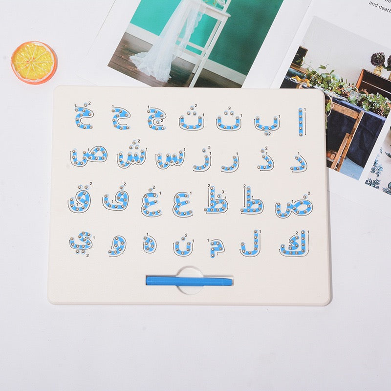 Magnetic Alphabet & Number Tracing Board – Double-Sided Montessori Learning Toy for Kids