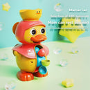 Cute duck rotating water wheel baby bath toy 0-3 years old baby water play artifact