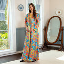 Handcrafted Custom Gold Embroidered Robe with Shimmering Rhinestone Detailing