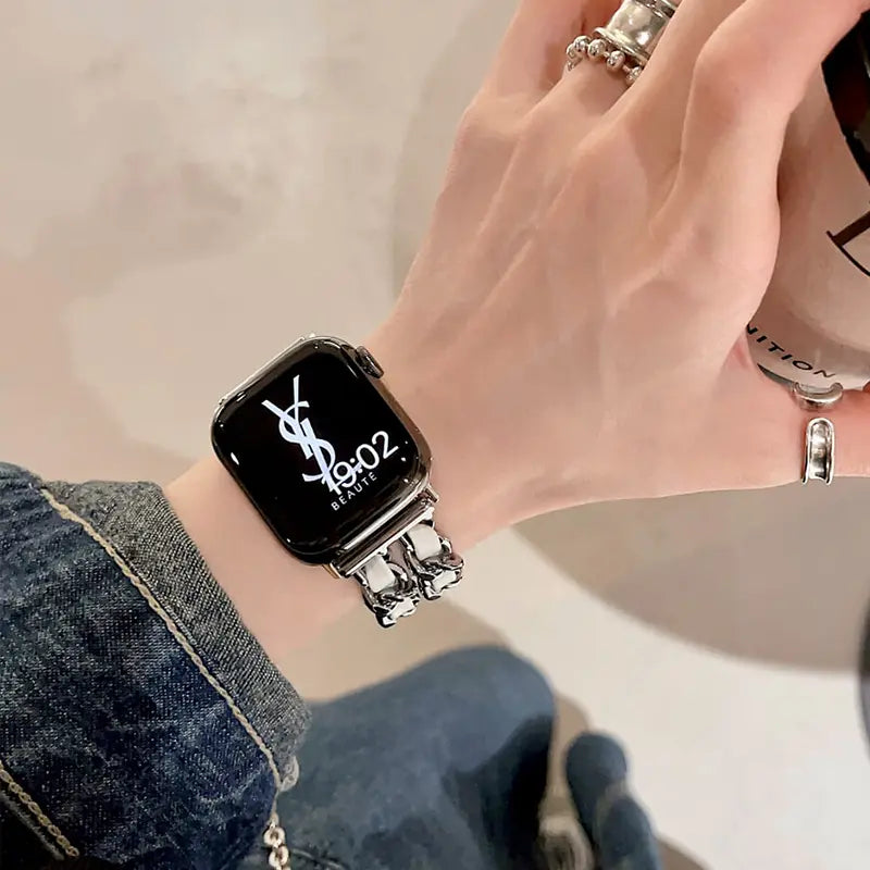 Luxurious & Elegant Apple Watch Double Chain Strap