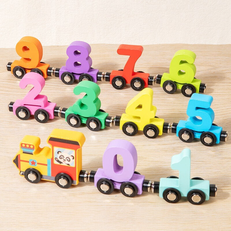 Magnetic Wooden Number Train - Educational Toy for Kids