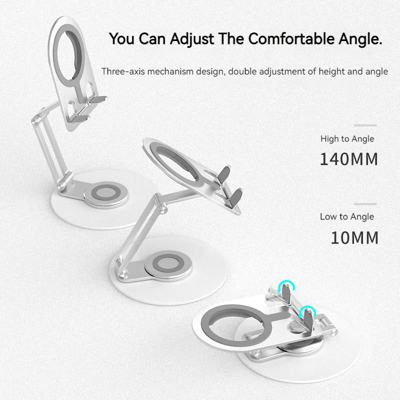 360° Rotation Magnetic Aluminum Stand for Phones & Tablets