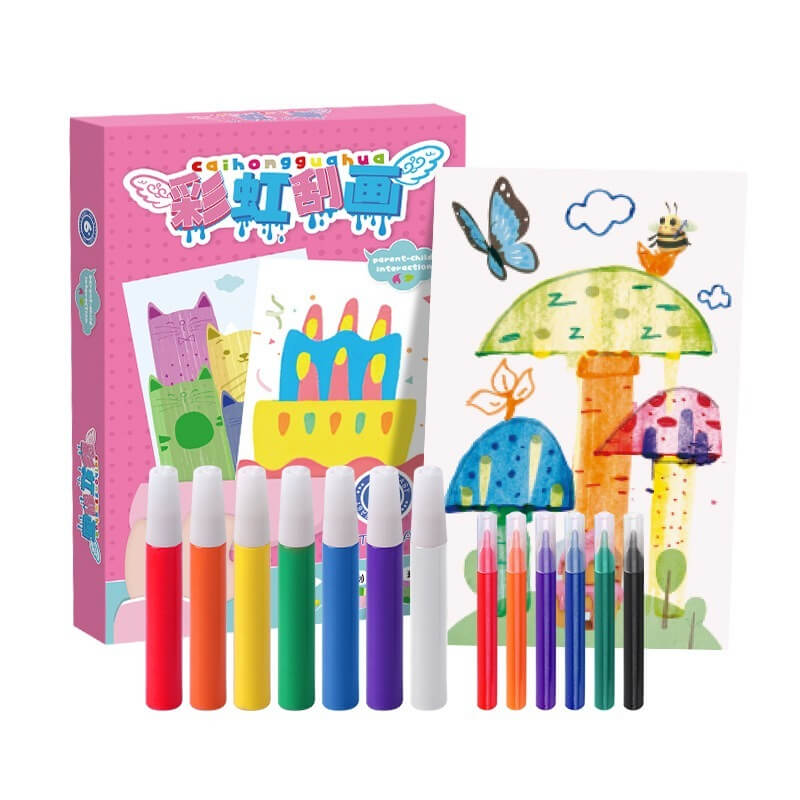 DIY Kids Rainbow Scratch Painting Kit
