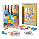 Intelligence Jigsaw Brain Toy, Colorful Geometric Blocks Tetris Gift for 3 4 5 6 Years Kids