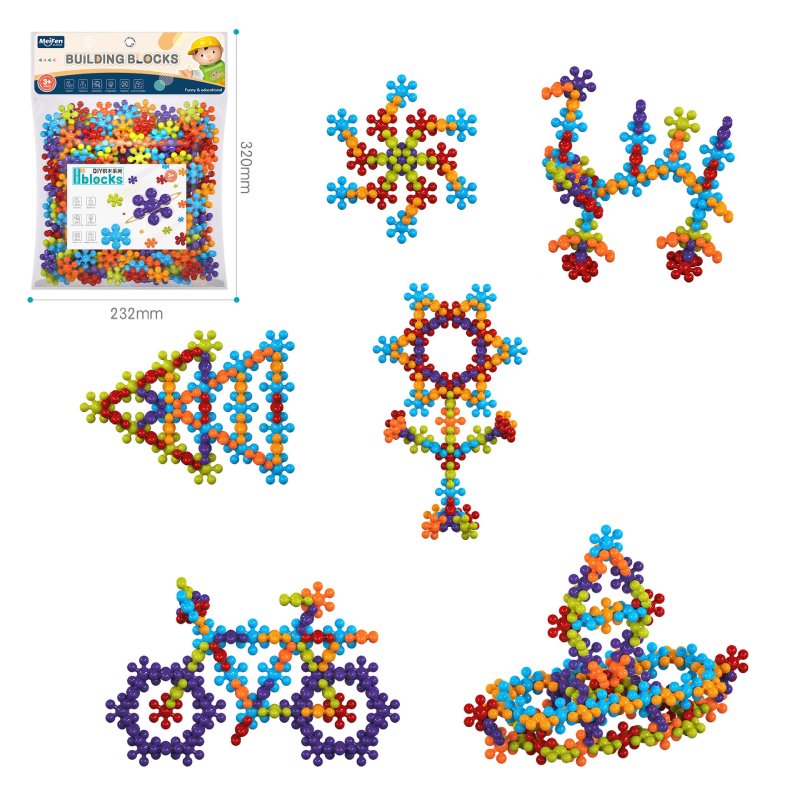 Montessori STEM Building Blocks - DIY Plum Flower Educational Toys for Toddlers 1-3 Years