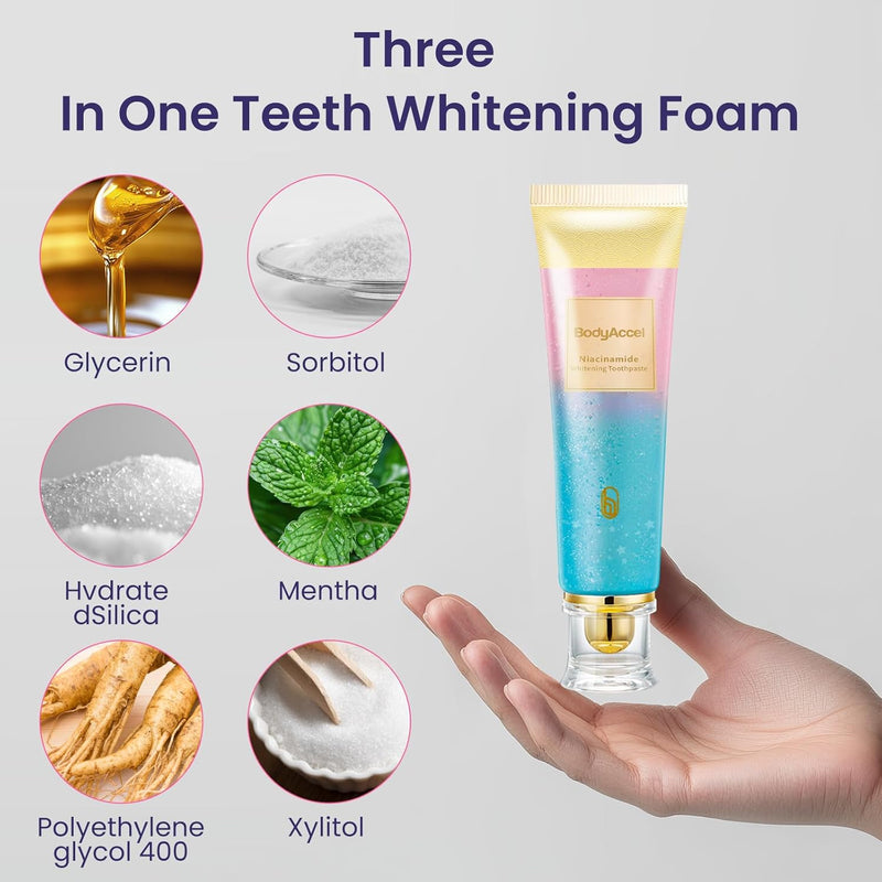 Niacinamide Intensive Whitening Toothpaste - Stain Removal & Fresh Breath