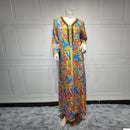 Handcrafted Custom Gold Embroidered Robe with Shimmering Rhinestone Detailing