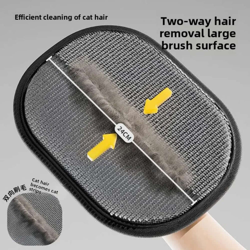 Static hair removal gloves