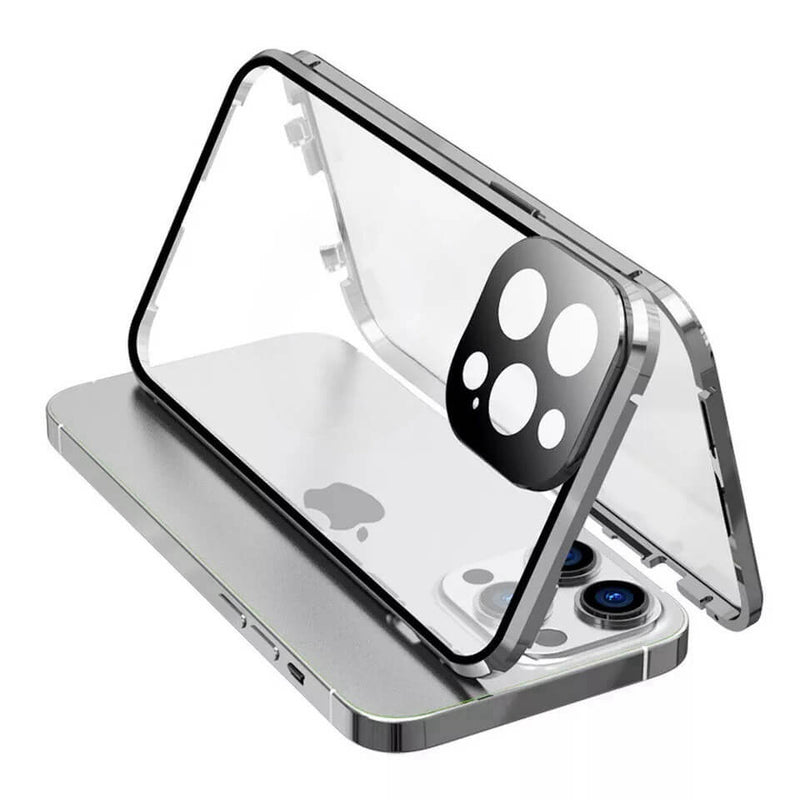Iphone double-sided magnetic protective case