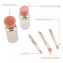Makeup Brushes 5 In 1 Retractable Set, Foundation Brush | Eyebrow Brush| Lip Brush | Eyeshadow Brush,Multi-functional Makeup Brush For Travel & Home
