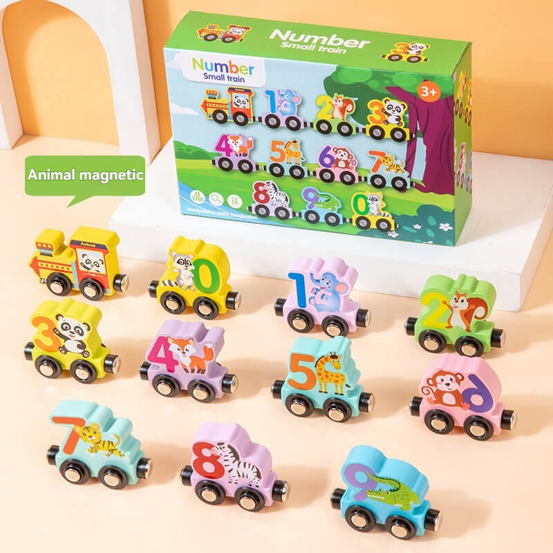 Magnetic Wooden Number Train - Educational Toy for Kids