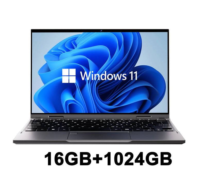 10.95" Laptop 2 in 1 Touchscreen Intel Celeron N95 16GB DDR5 2TB SSD 360° Flip Laptop Windows 11 Aluminum alloy body Notebook PC