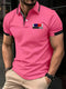 Paris Printed Men's Short Sleeve Polo Shirt Casual Versatile Style Lapel Shirt Summer Men's Street Casual Breathable Clothing