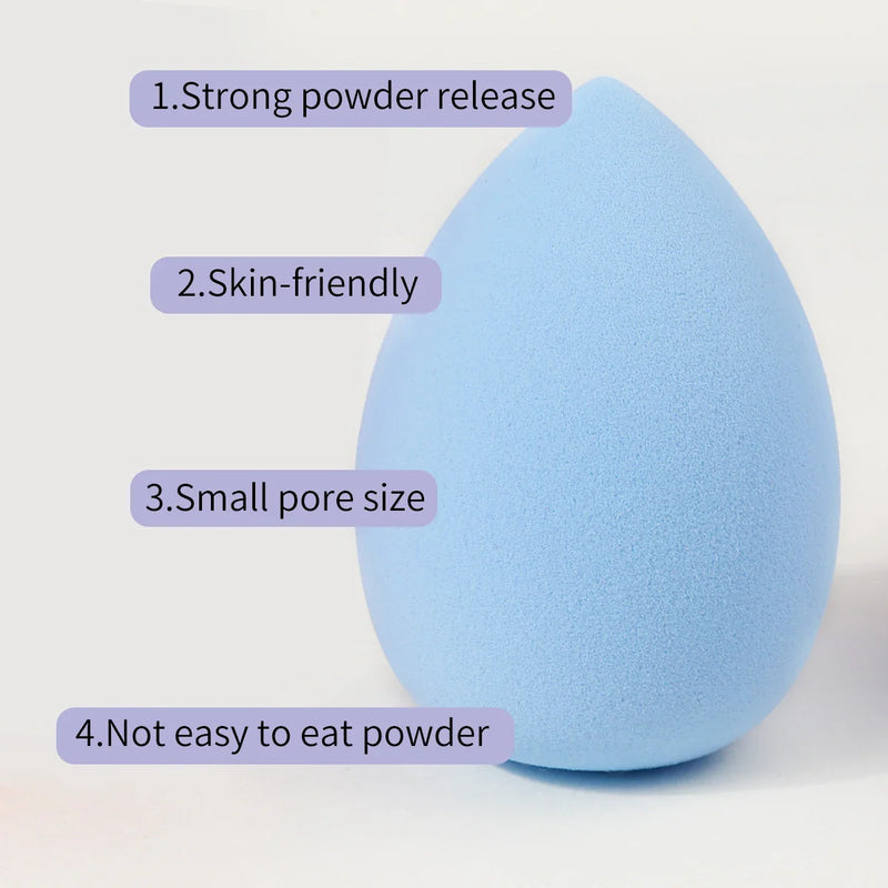 4pcs Makeup Sponge Powder Puff Beauty Cosmetic Ball Foundation Powder Puff Dry Wet Combined Water Droplets Make Up Tools
