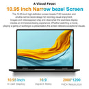 10.95" Laptop 2 in 1 Touchscreen Intel Celeron N95 16GB DDR5 2TB SSD 360° Flip Laptop Windows 11 Aluminum alloy body Notebook PC