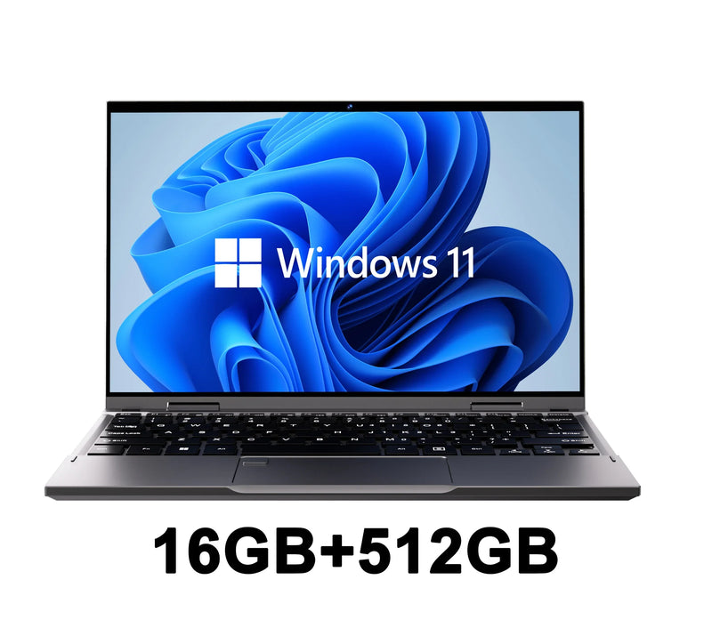 10.95" Laptop 2 in 1 Touchscreen Intel Celeron N95 16GB DDR5 2TB SSD 360° Flip Laptop Windows 11 Aluminum alloy body Notebook PC