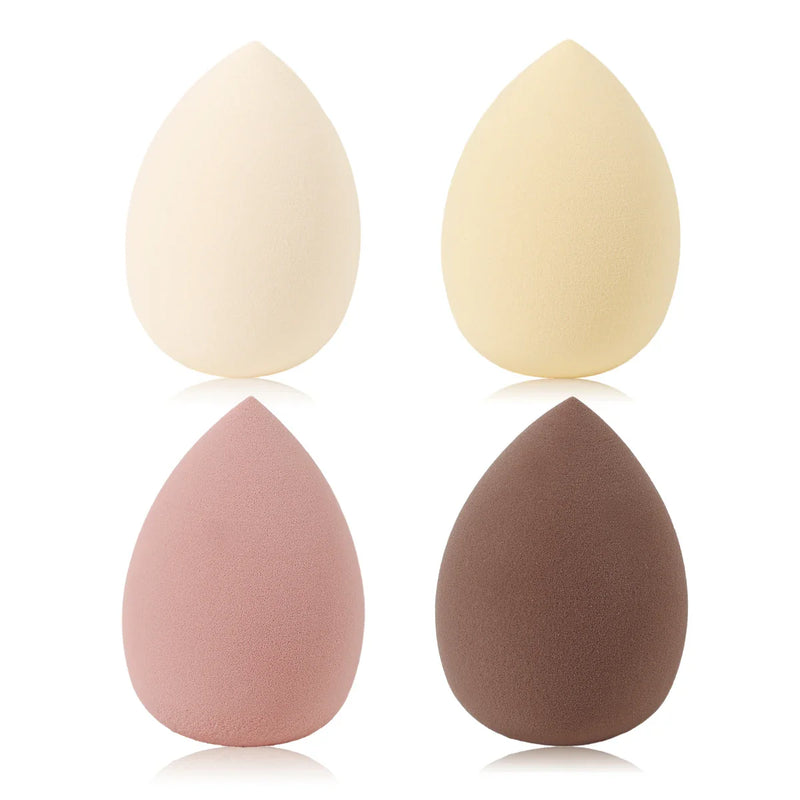 4pcs Makeup Sponge Powder Puff Beauty Cosmetic Ball Foundation Powder Puff Dry Wet Combined Water Droplets Make Up Tools