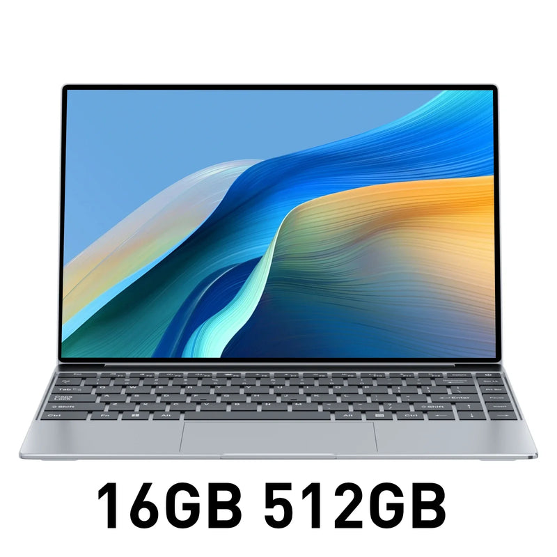 New 14.1" Ultra Slim Laptop 16GB RAM 2TB SSD Intel N3700 Notebook Gamer 1920*1080 Display Office Study Computer PC Windows 11